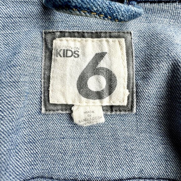 COTTONON Kids Hummingbird Jean Jacket Girls 6 Denim Embroidered Bee Cotton On - Picture 8 of 9